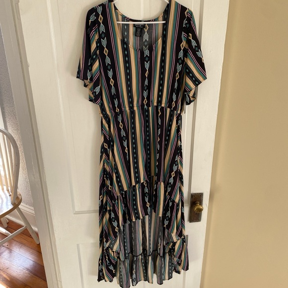 Wrangler Retro ladies hi lo aztec striped dress size large NWT - Picture 4 of 10